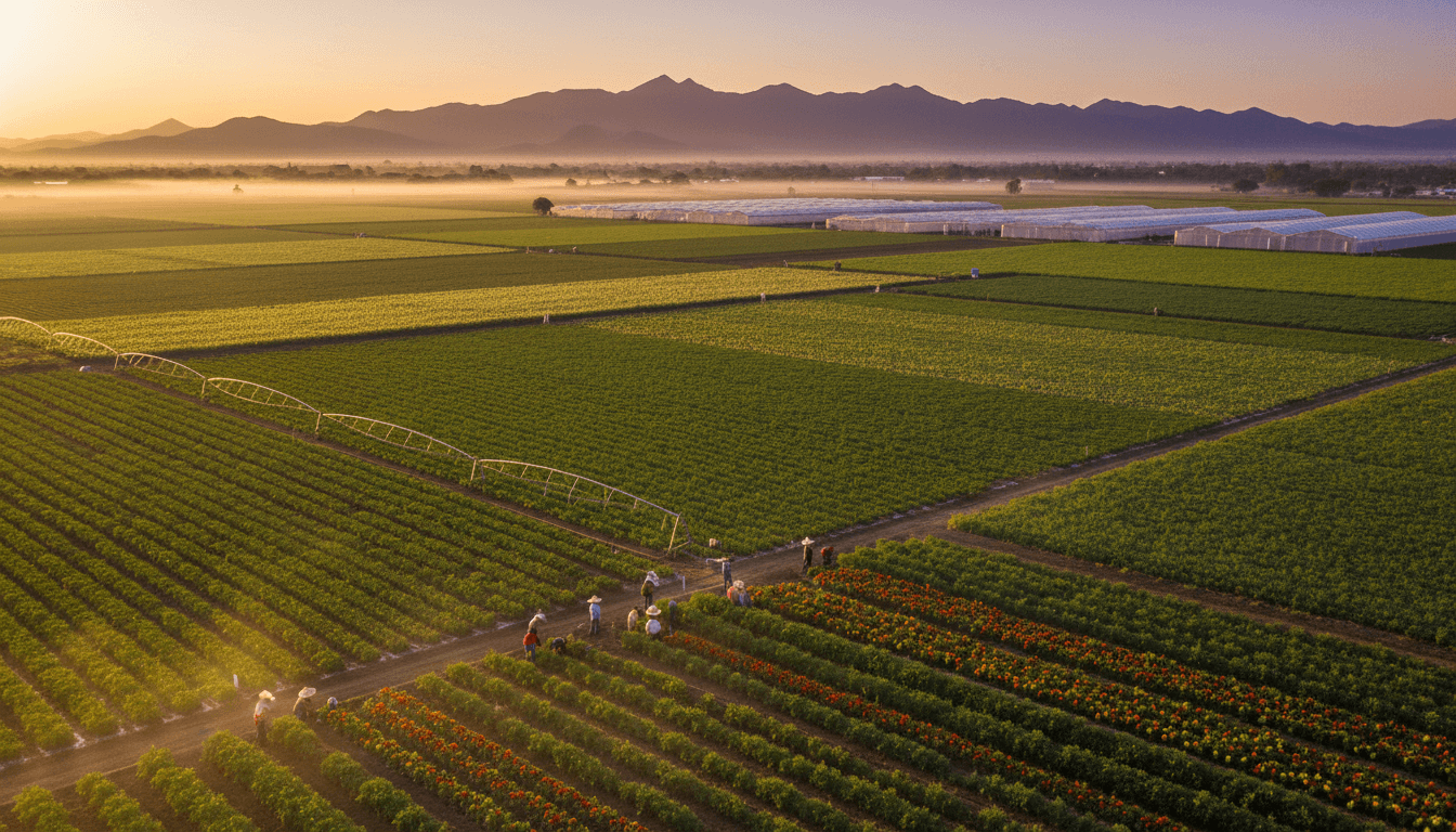 Campos de agricultura en Sinaloa innovando